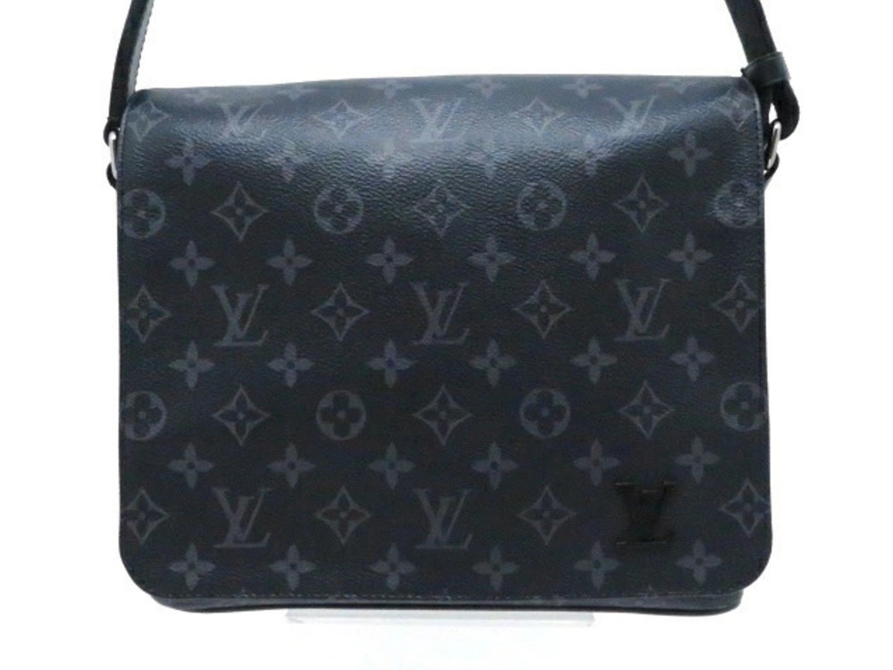 LOUIS VUITTON District Crossbody Bag Monogram Eclipse Black